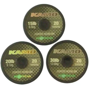Влакно за поводи KORDA Kamo Coated Hooklink 20lbs - 20m. 9.5kg