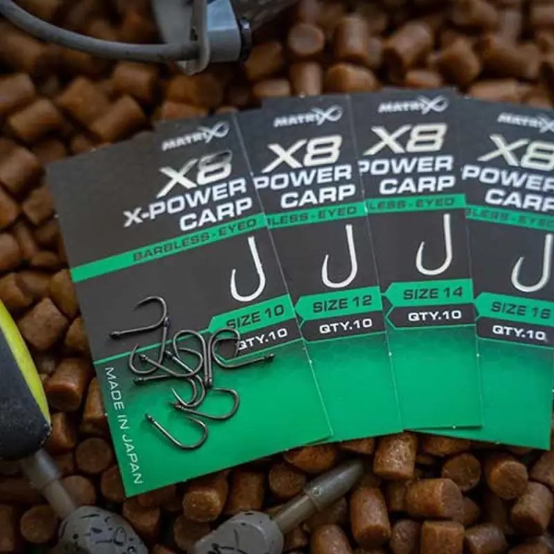 Куки MATRIX X8 X-Power Carp Barbless Eyed №12 - Image 6