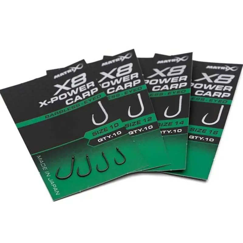 Куки MATRIX X8 X-Power Carp Barbless Eyed №12 - Image 2