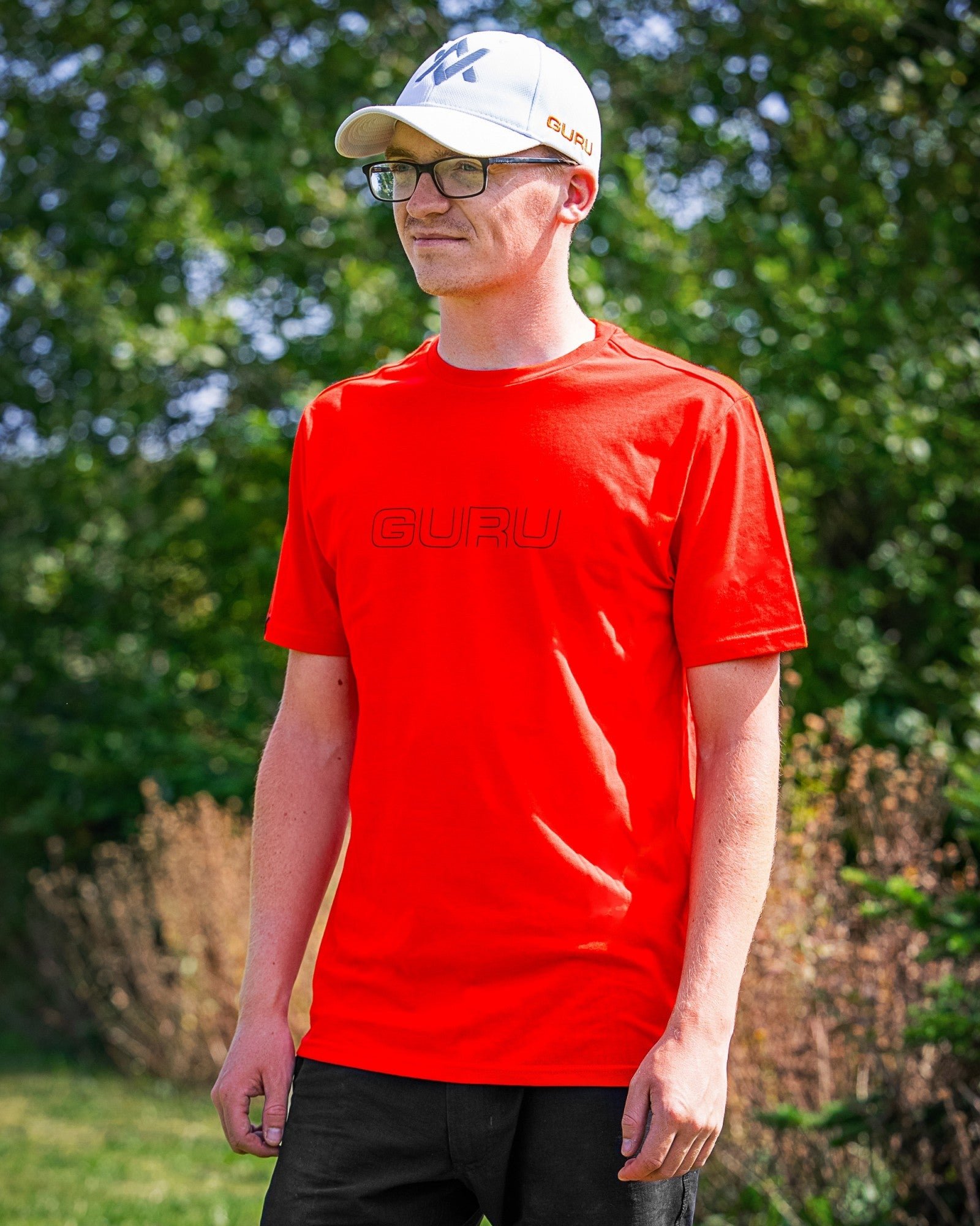Тениска GURU Glitch Tee Red T-Shirt - Размер XL