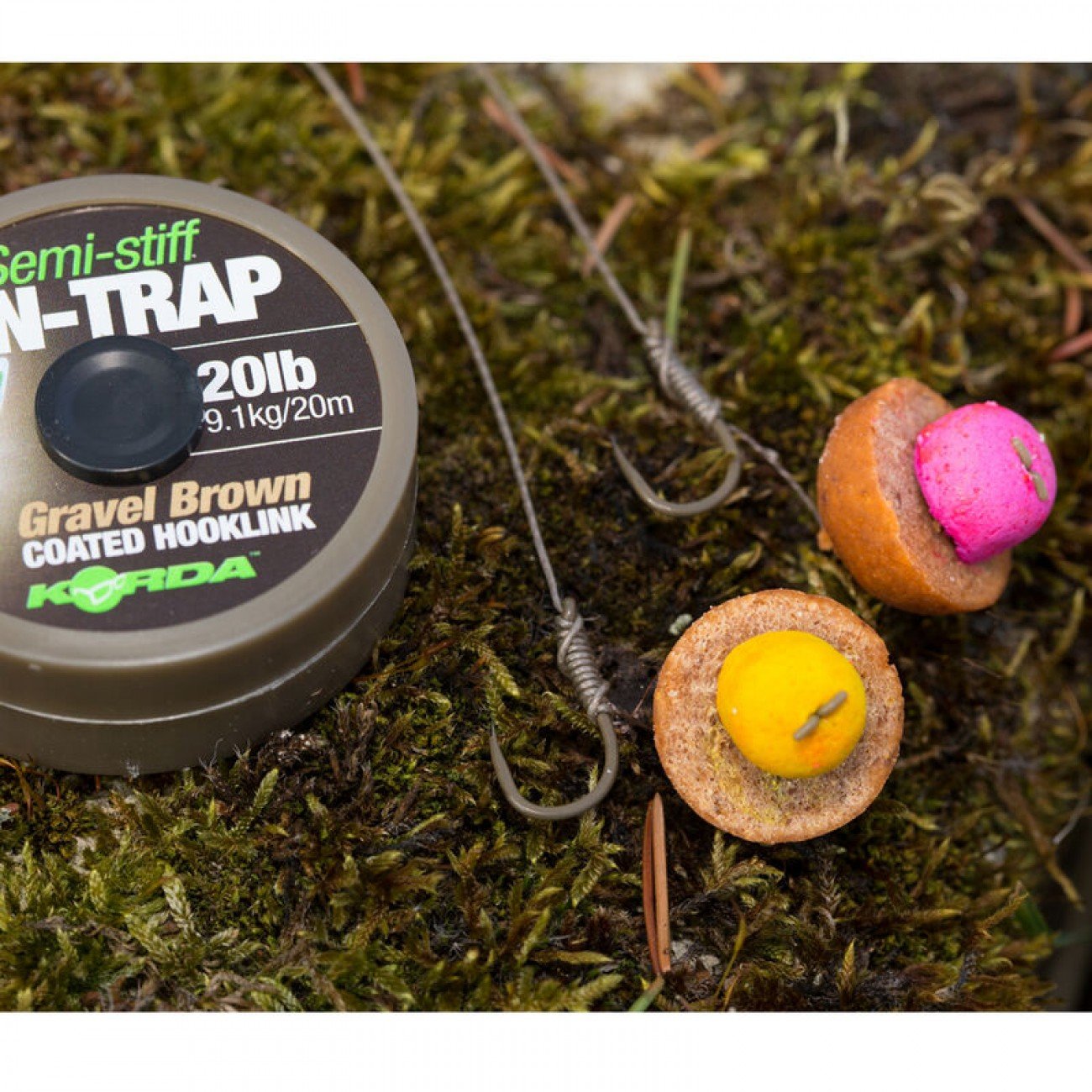 Влакно за поводи KORDA N-TRAP Soft 20m - 20lb - Weedy Green - Image 3