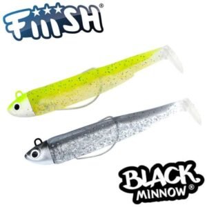 Силиконови примамки FIIISH Black Minnow No1 Double Combo - 7 cm, 4.5g - Lime Juice/Silver Strike