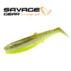 Силиконови примамки SAVAGE GEAR Cannibal Shad 10cm 9g (5pcs) - Green Pearl Yellow