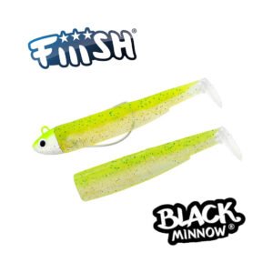 Силиконови примамки FIIISH Black Minnow No1 Combo - 7 cm, 4.5g - Lime Juice